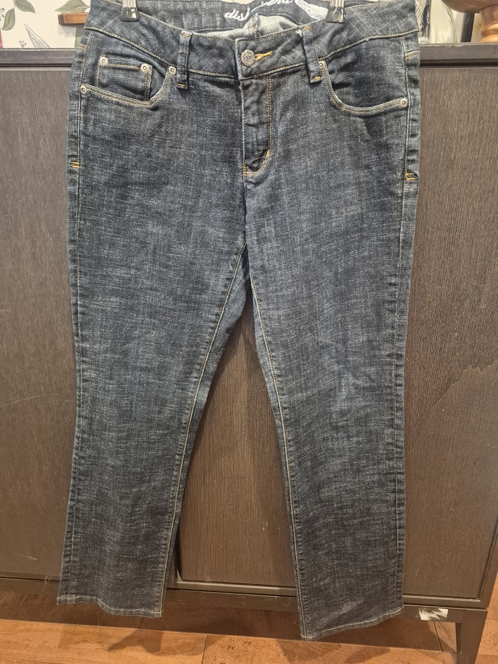 Woman Dark Wash Blue Straight-Leg Jeans W31 L32 - Picture 2 of 5